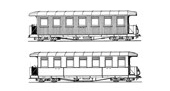 Ferro Train 701-309 - Austrian BBÖ C4iho/s3 209  7 windows,sheet metal sides